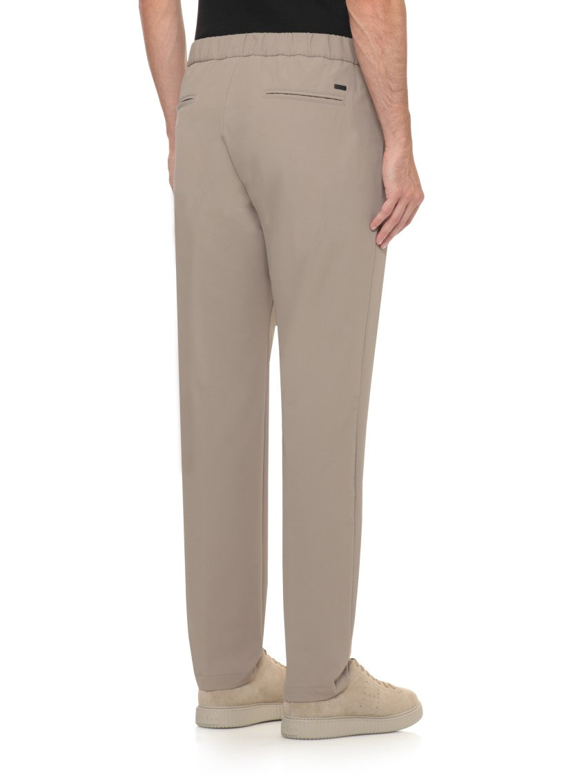 Herno Beige Tailored Drawstring Straight-Leg Pants