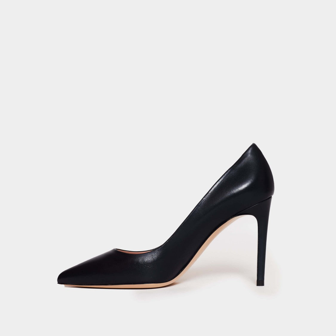 Ninalilou 90Mm Heel Decolte In Blue Leather Night