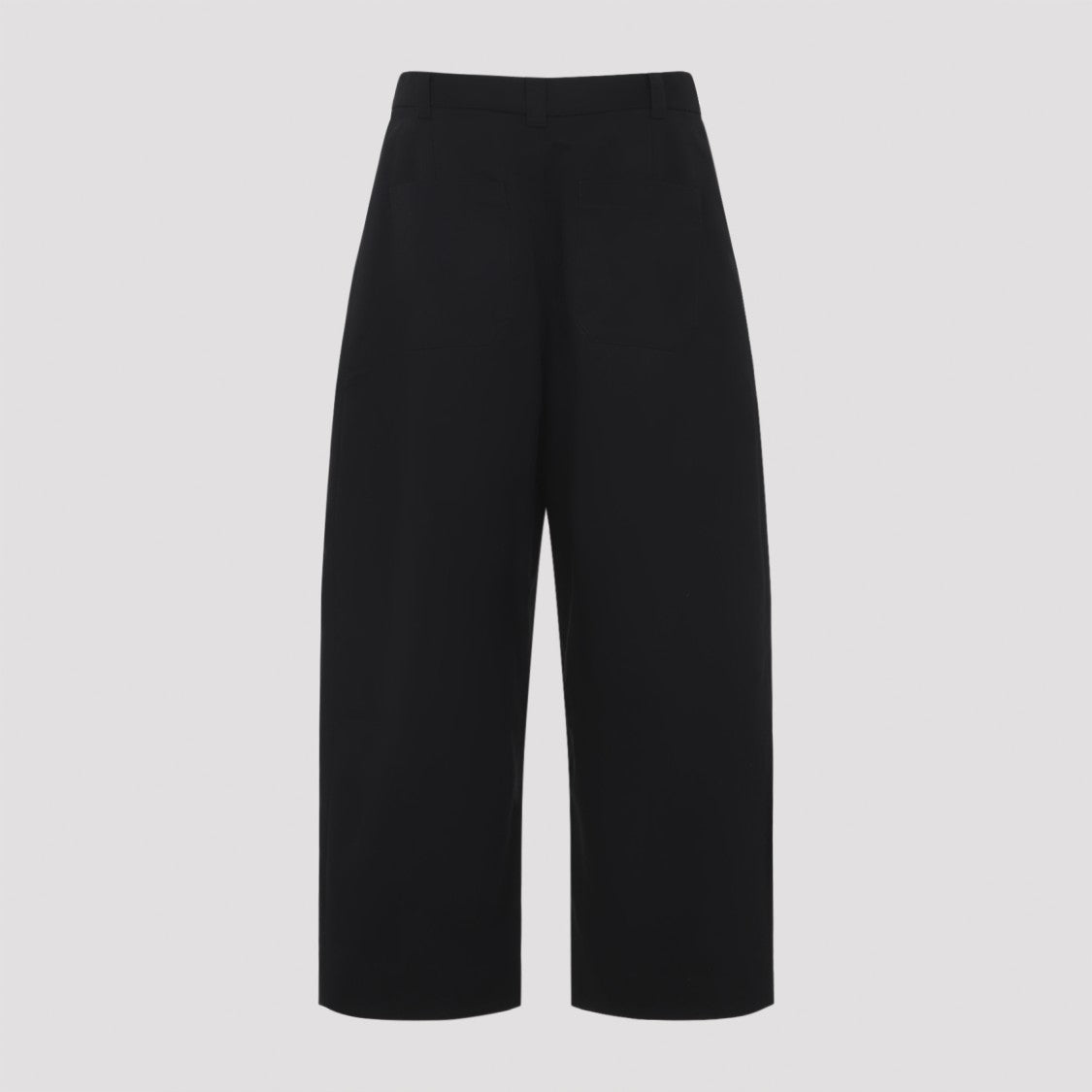 Studio Nicholson Cropped Black Trousers With High Waist