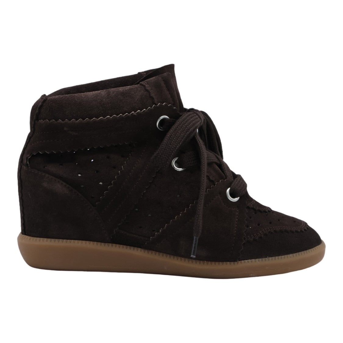 Isabel Marant High-Top Sneakers With Concealed Wedge And Perforated Detailing