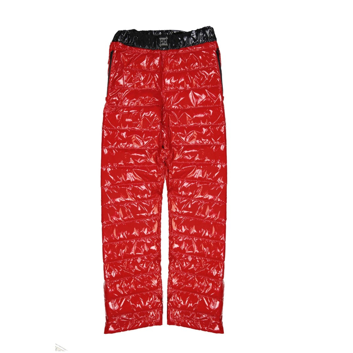 Herno Quilted Red Padded Pants With Glossy Finish