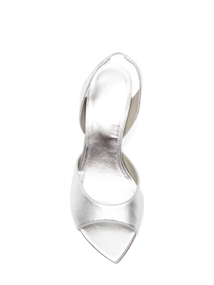Vic Matié Metallic Leather Open-Toe Sandals