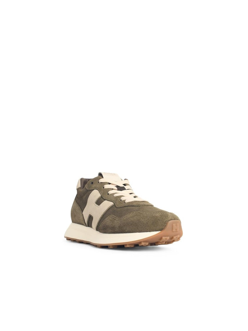 Hogan 'H601' Green Suede Sneakers