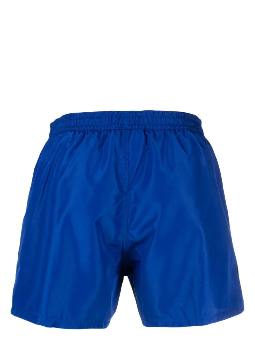 Balmain Relaxed Fit Blue Boxers With Contrasting Branding