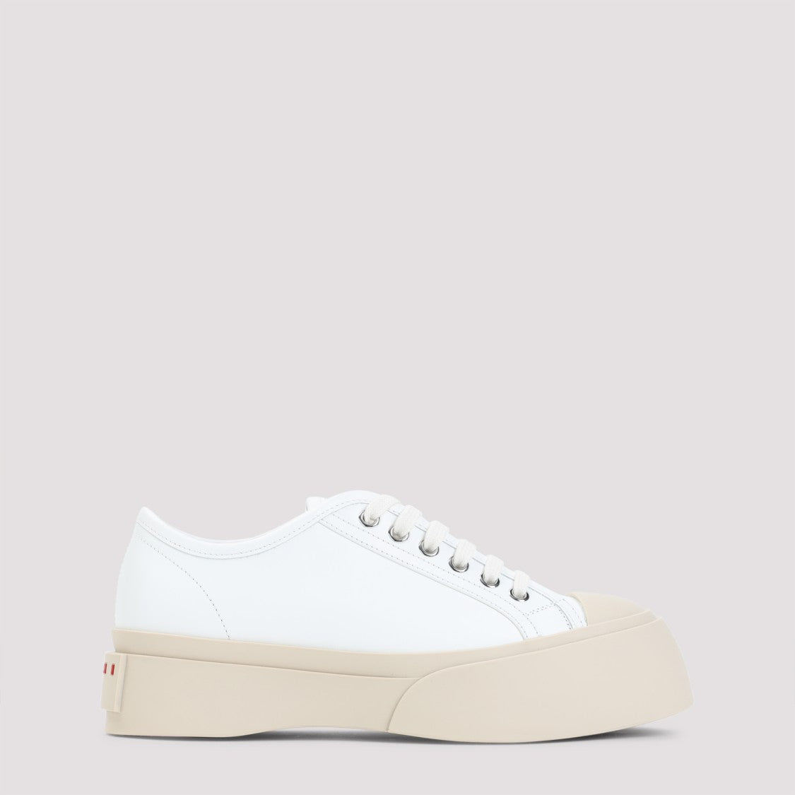 Marni Modern White Calf Leather Sneakers