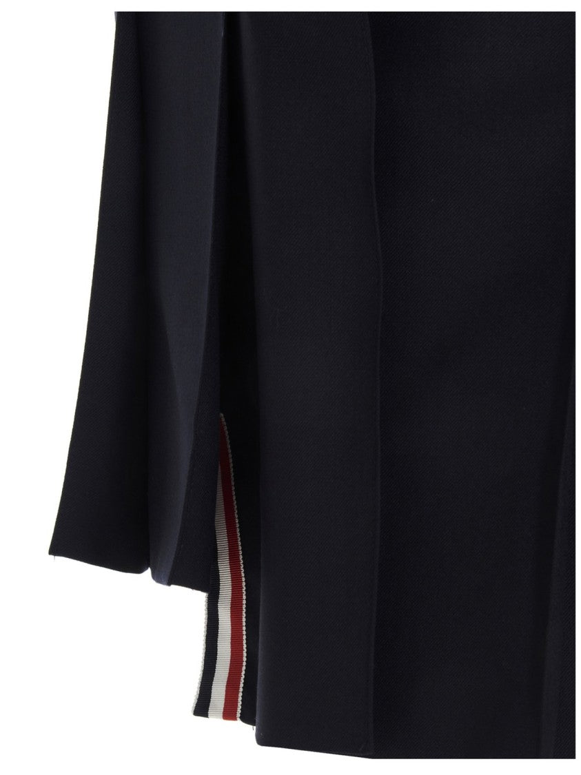 Thom Browne Short Pleated Skirt With Structured Waistband