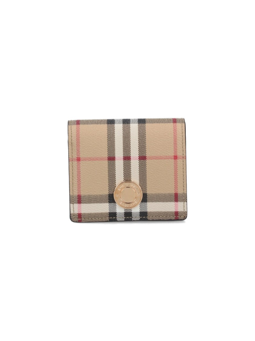 Burberry Structured Check Pattern Wallet