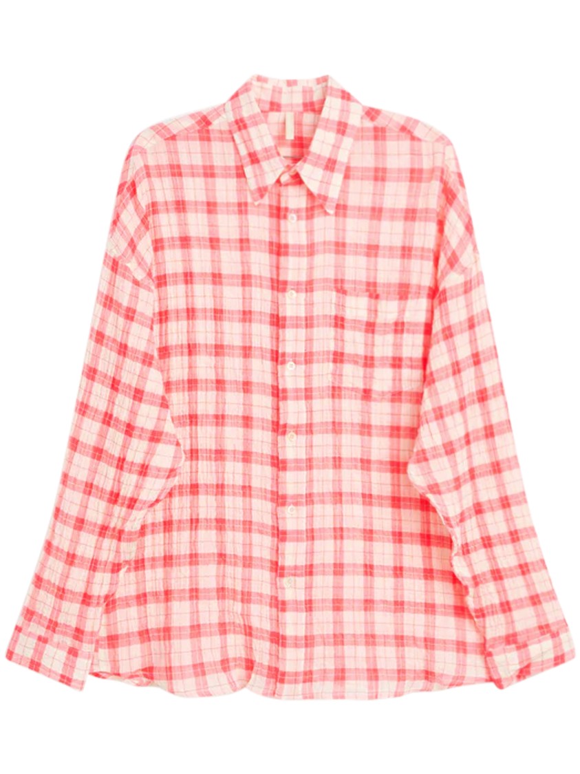 Sunflower Classic Button-Up Shirt With Checkered Pattern
