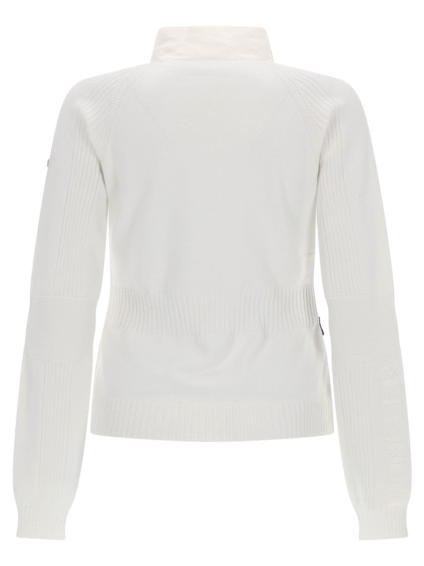 Moncler Grenoble Quilted Padded Cardigan With Zip Closure And Contrasting Details