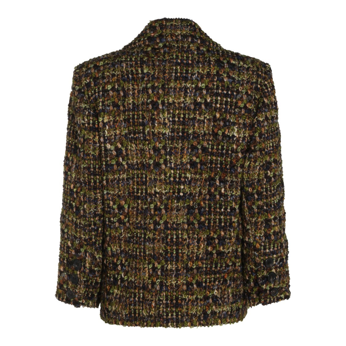 Saint Laurent Green Bouclé Wool Blazer