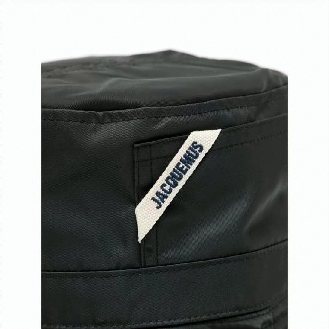 Jacquemus Black Bucket Hat With Subtle Sheen