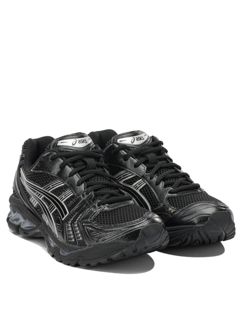 Asics Black Layered Leather And Mesh Sneakers