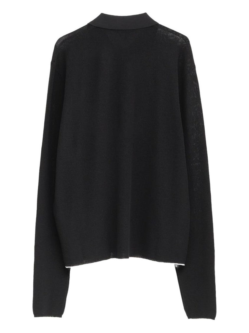 Jacquemus Classic Collar Embroidered Initials Cotton Polo