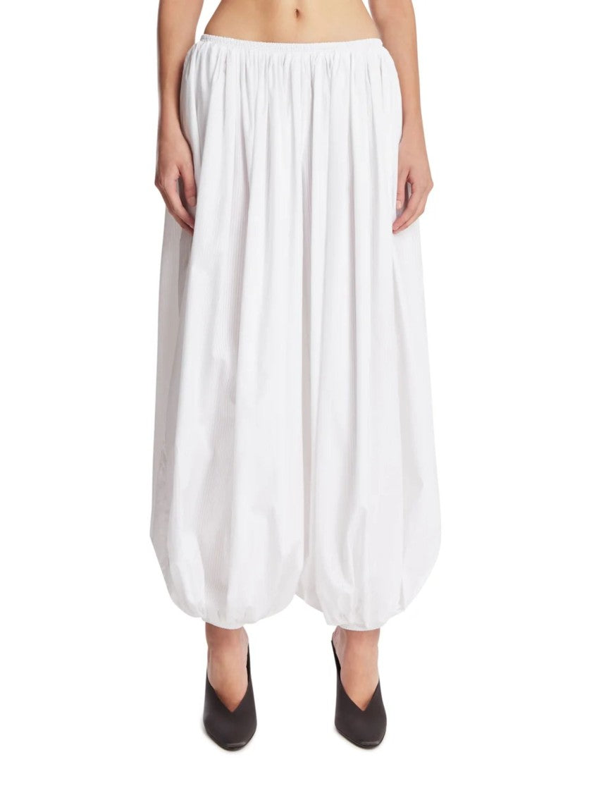 Alaïa White Cotton Balloon Wide-Leg Pants