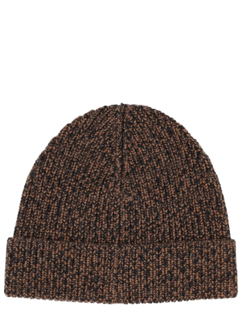 Isabel Marant Grey Ribbed Merino Wool Beanie Hat