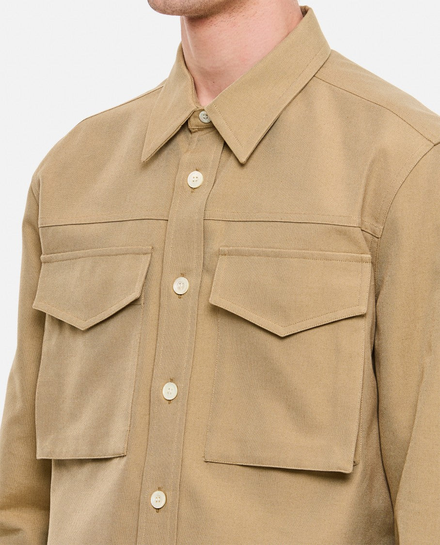 Alexander Mcqueen Cotton Military Pocket Shirt