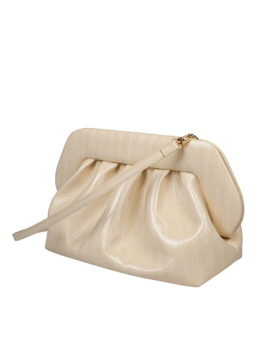 Themoirè Structured Striped-Effect Faux Leather Handbag