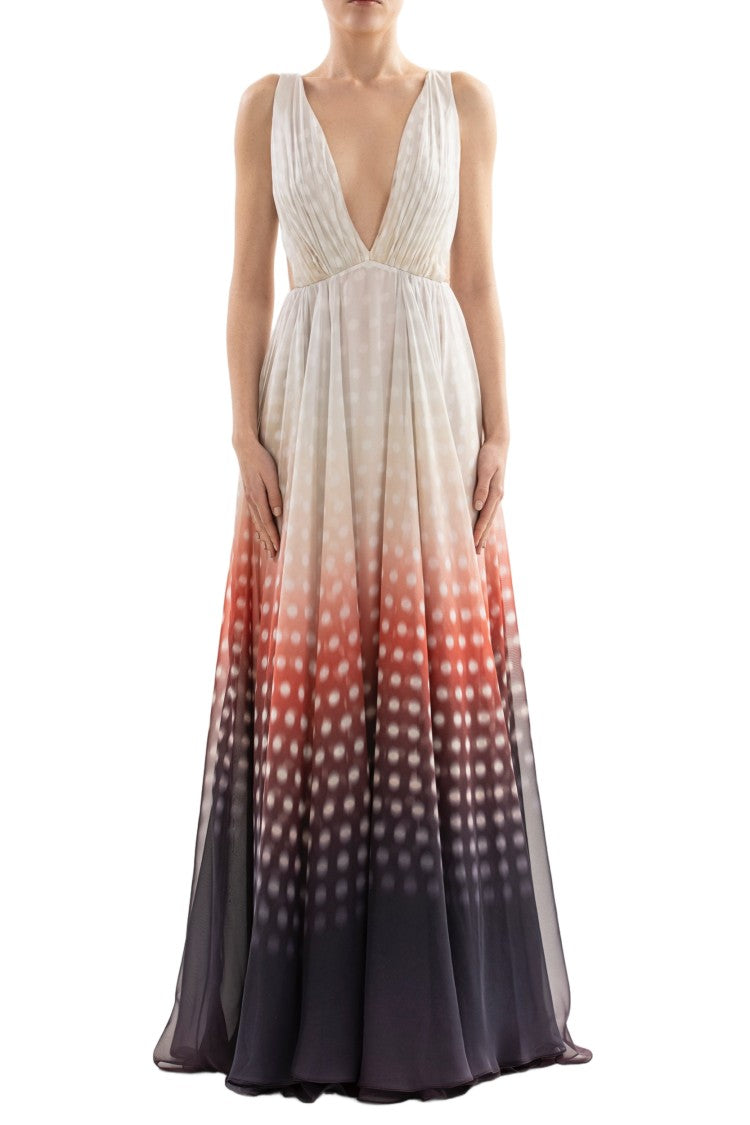Saiid Kobeisy Gradient Printed Dress
