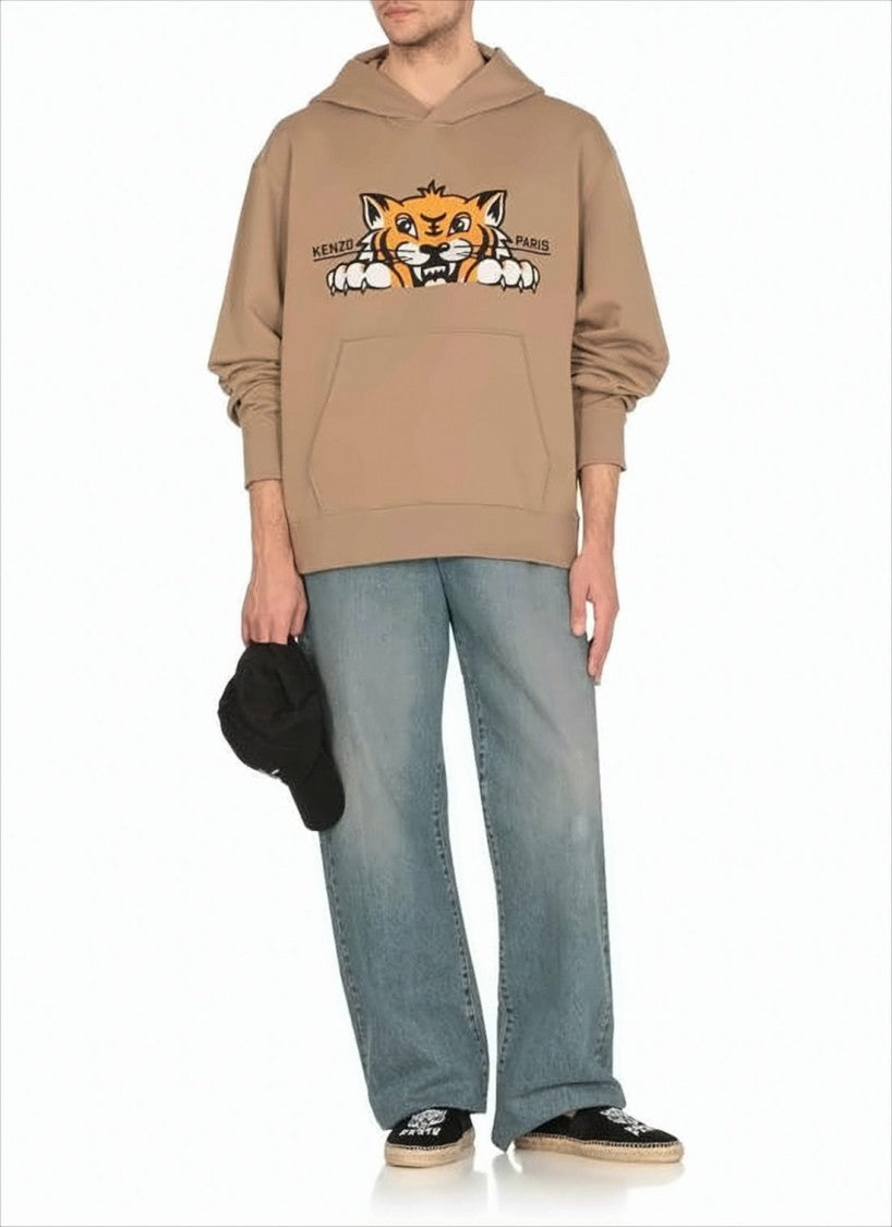 Kenzo Relaxed Fit Graphic Hoodie With Front Kangaroo Pocket