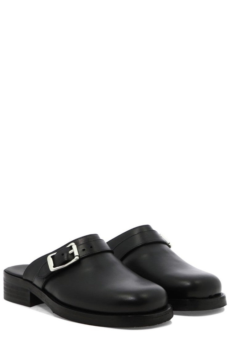 Our Legacy Leather Mule With Silver Buckle