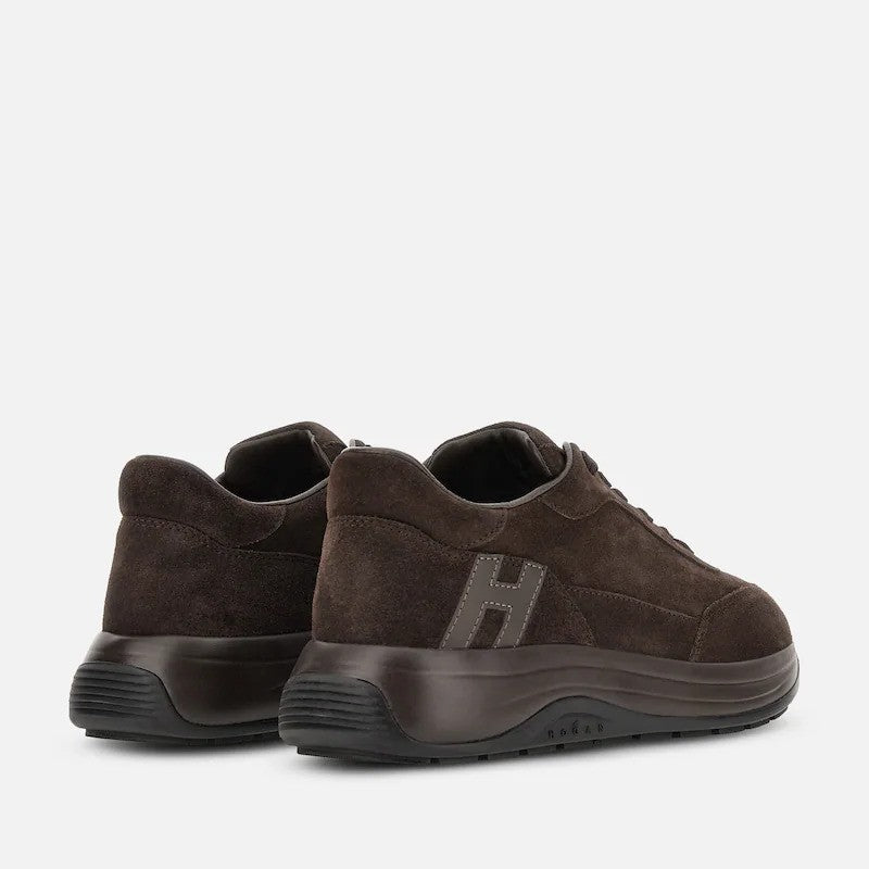 Hogan Suede Upper Cushioned Sole Low-Top Sneakers