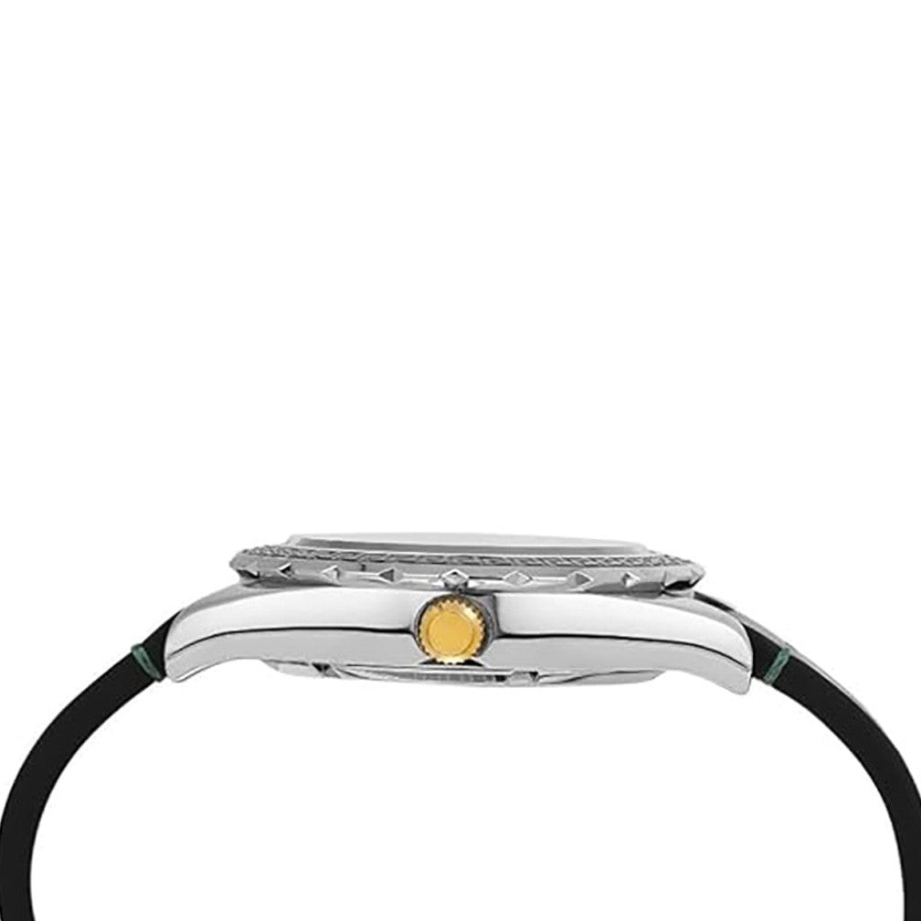 Versace Hellenyium Automatic Men's Watch With Green Dial And Leather Strap