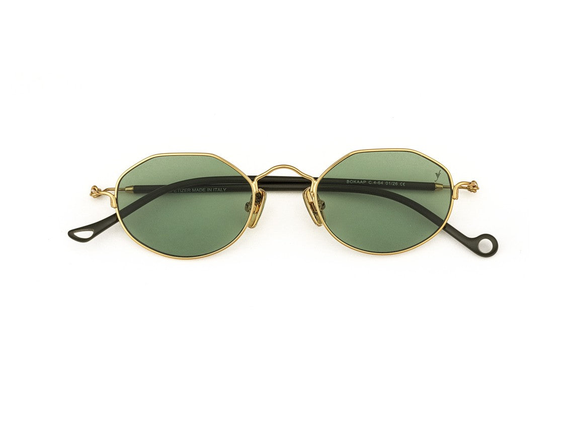 Eyepetizer Green Bokaap Gold Octagonal Sunglasses
