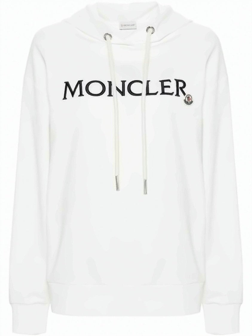 Moncler Embroidered Logo Cotton Sweatshirt With Hood And Relaxed Fit