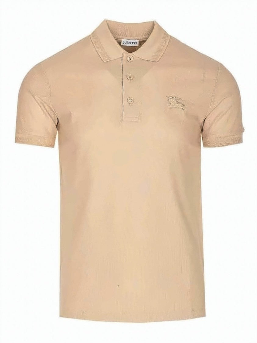 Burberry Short-Sleeve Polo Shirt With Ribbed Collar
