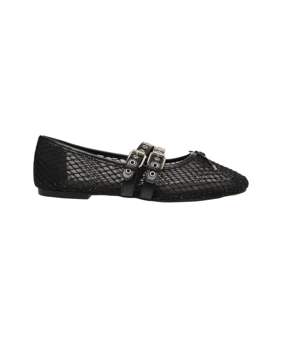 Loafer Ballerine Mesh Ballerinas With Rhinestones