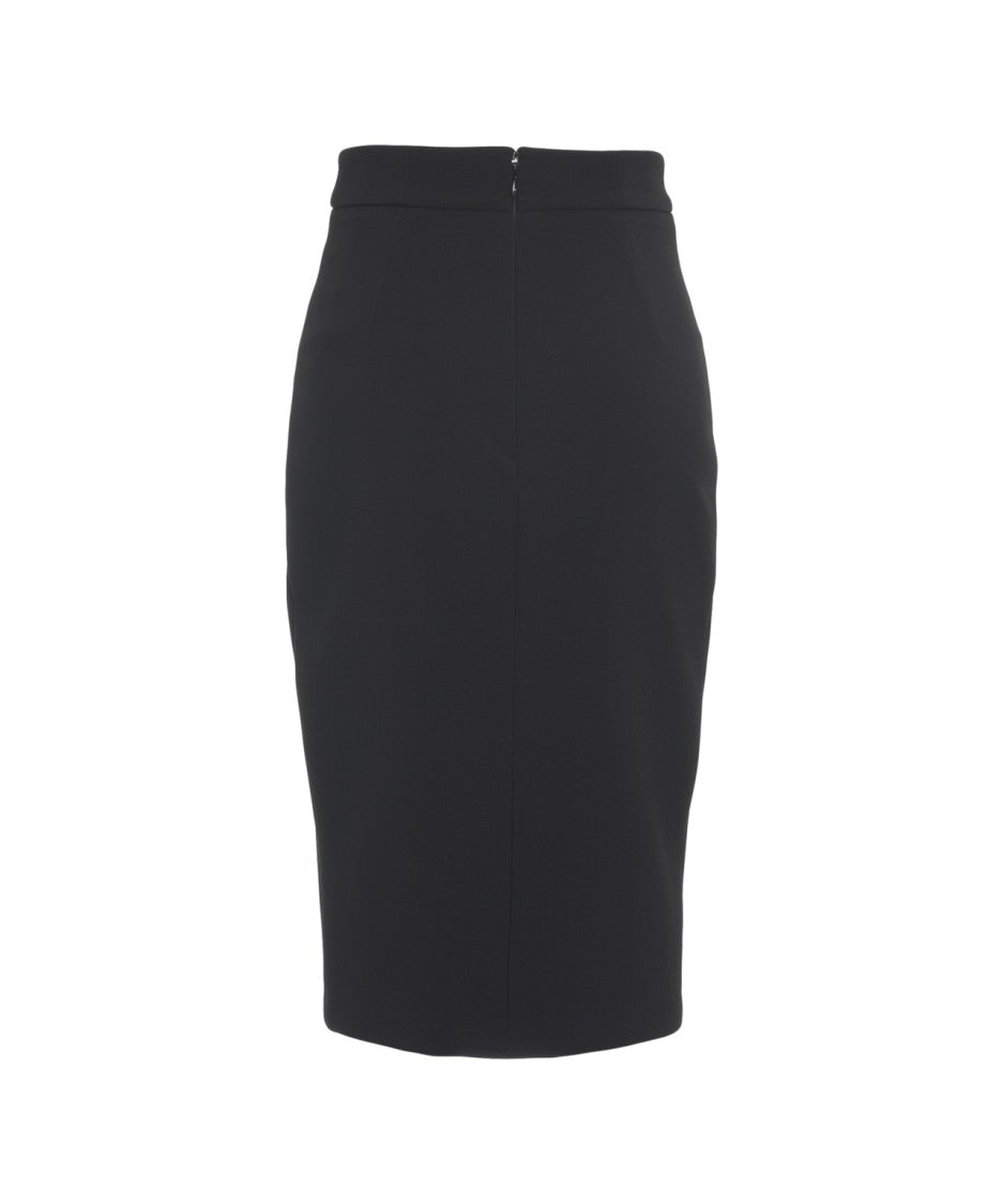 Elisabetta Franchi Midi Skirt With Logo Details