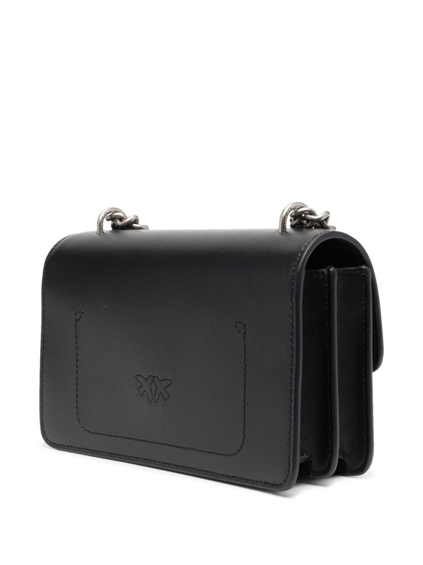 Pinko Shoulder Bag With Silver Chain And Bird Motif Clasp