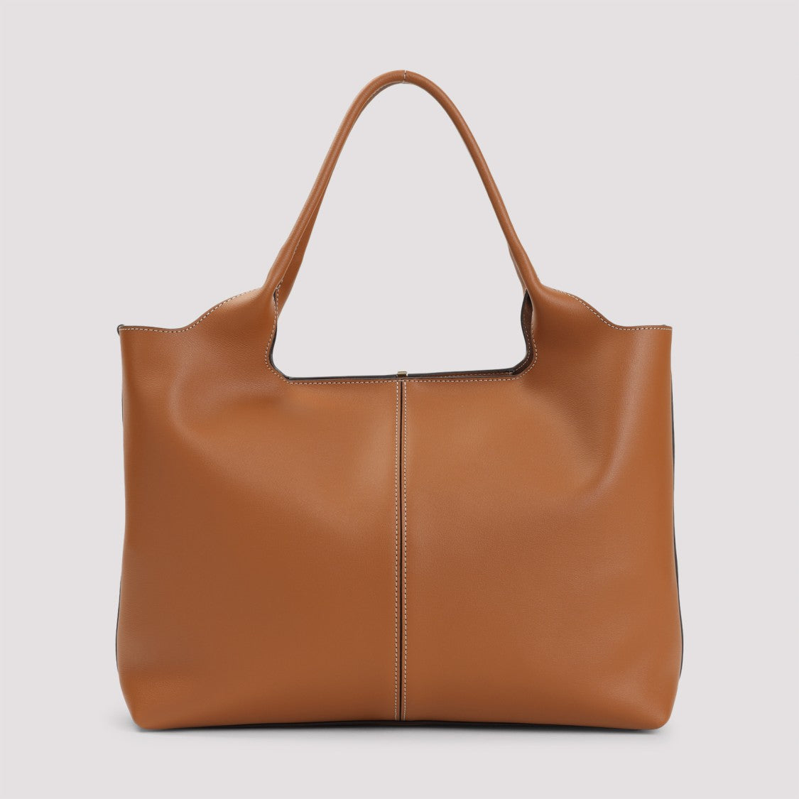 Tod's Spacious Brown Calf Leather Tote Bag