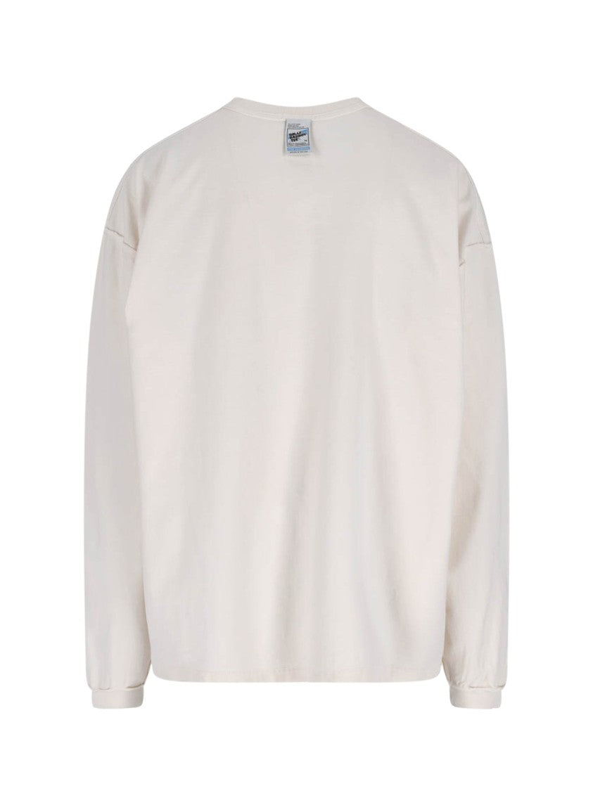 Willy Chavarria Long-Sleeved Cotton T-Shirt With Bold Logo Print