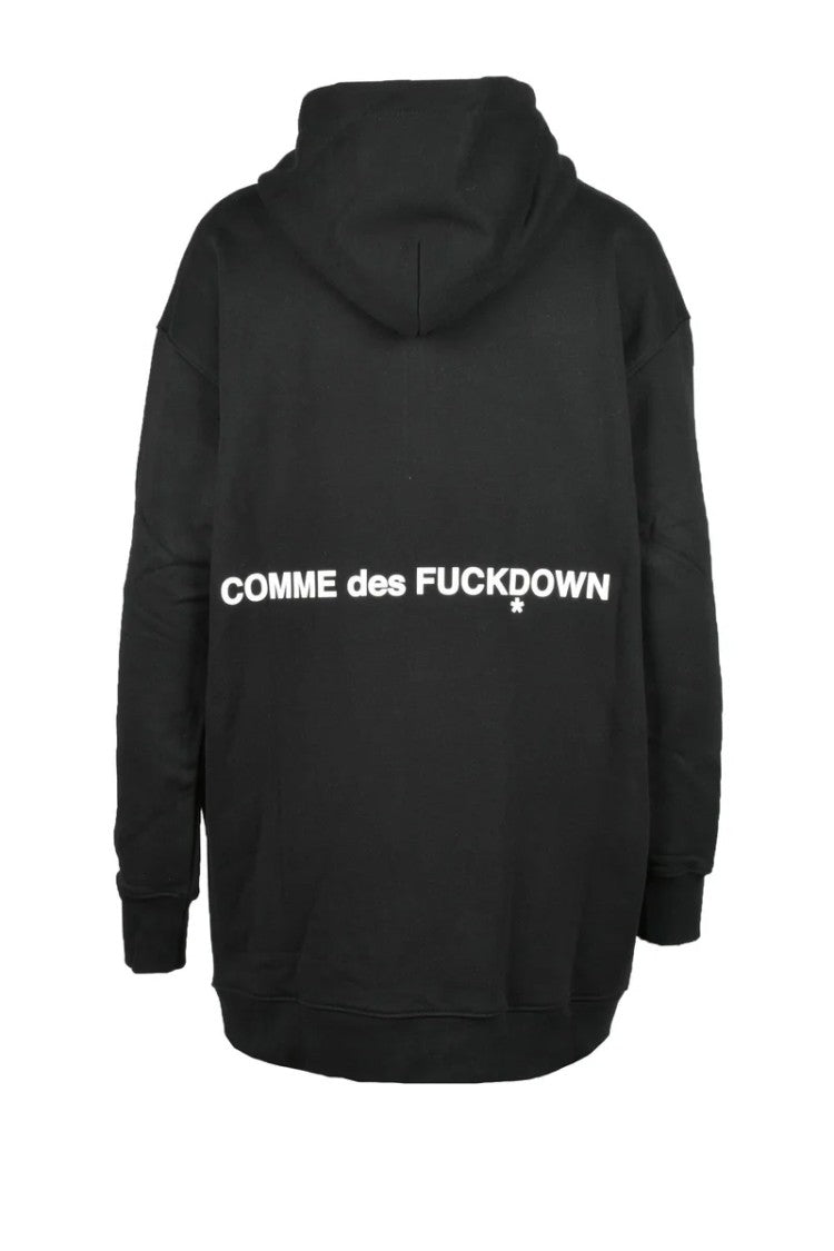 Comme Des Fuckdown* Black Hooded Cotton Sweatshirt