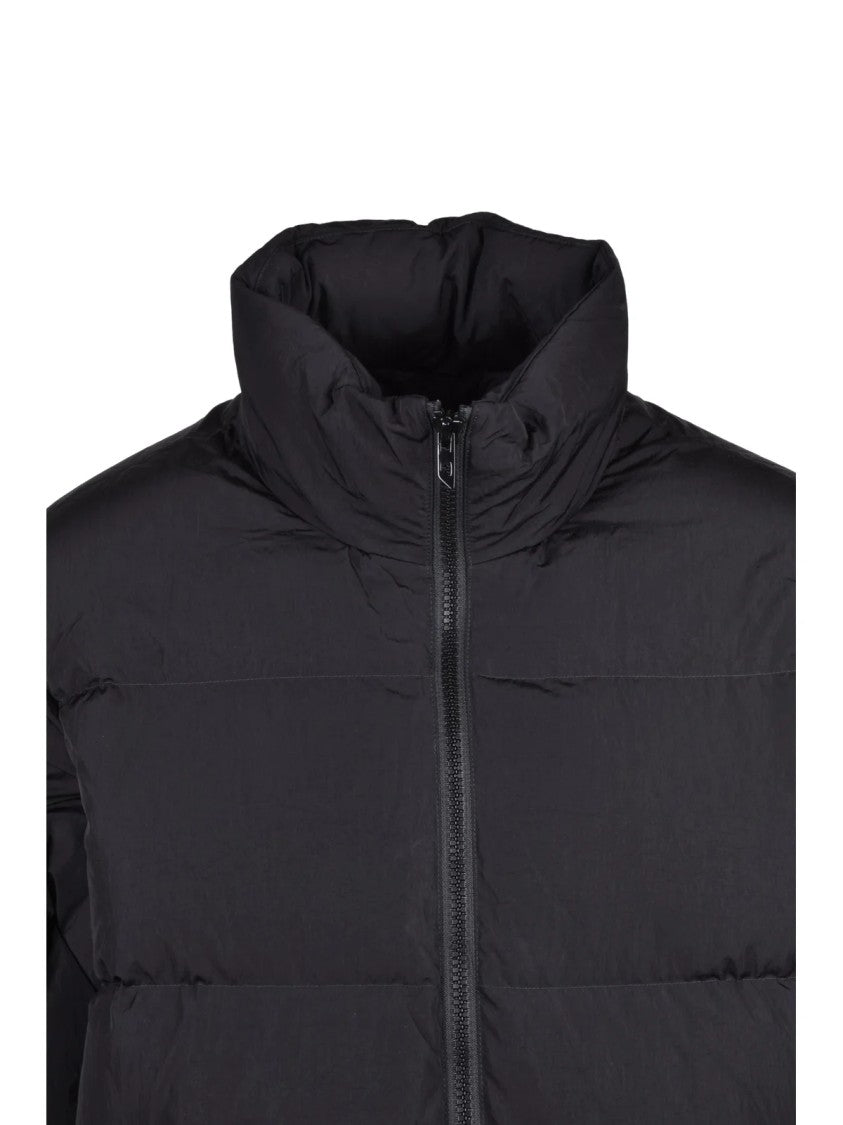 Diesel Black Nylon Long Down Jacket