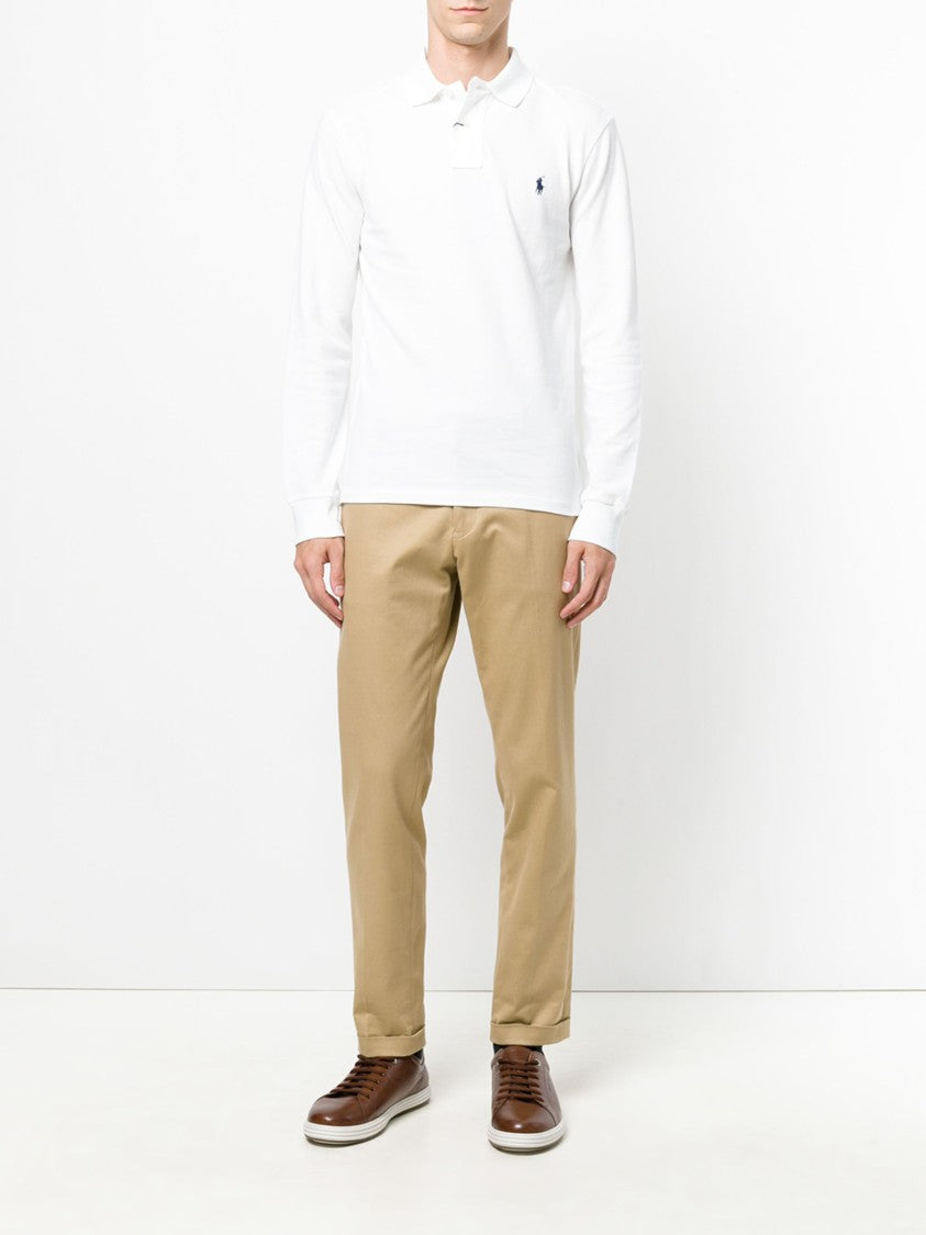 Polo Ralph Lauren Cotton Embroidered Logo Long-Sleeve Polo Shirt