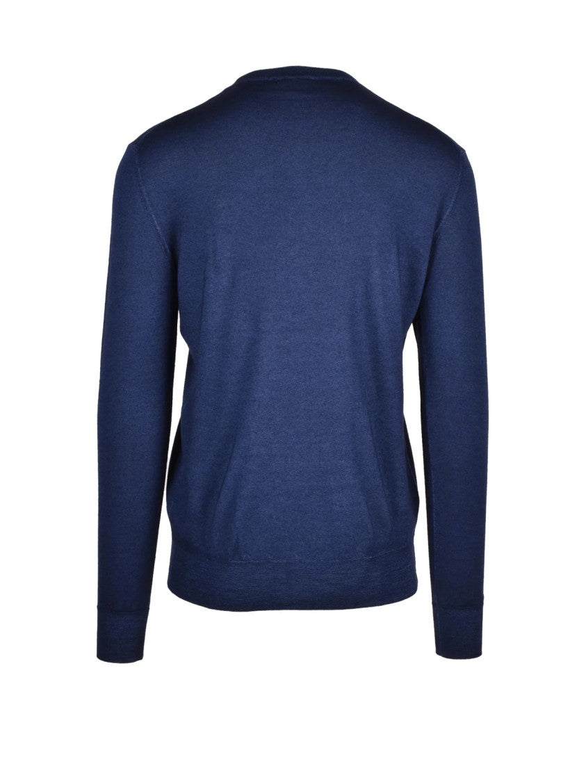 Aspesi Classic Crew Neck Pullover In Fine-Knit Wool