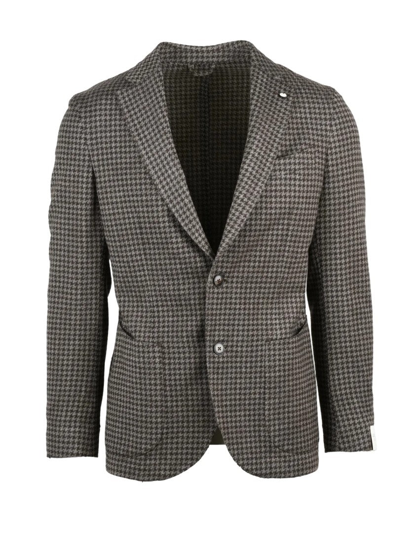L.B.M. 1911 Rounded Wool Jacket With Mélange Texture