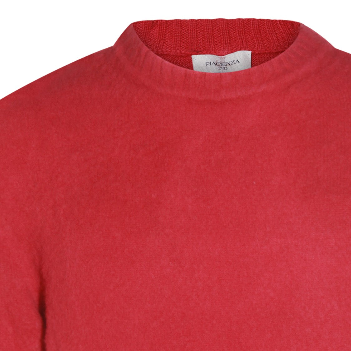 Piacenza Cashmere Classic Crew Neck Sweater In Red