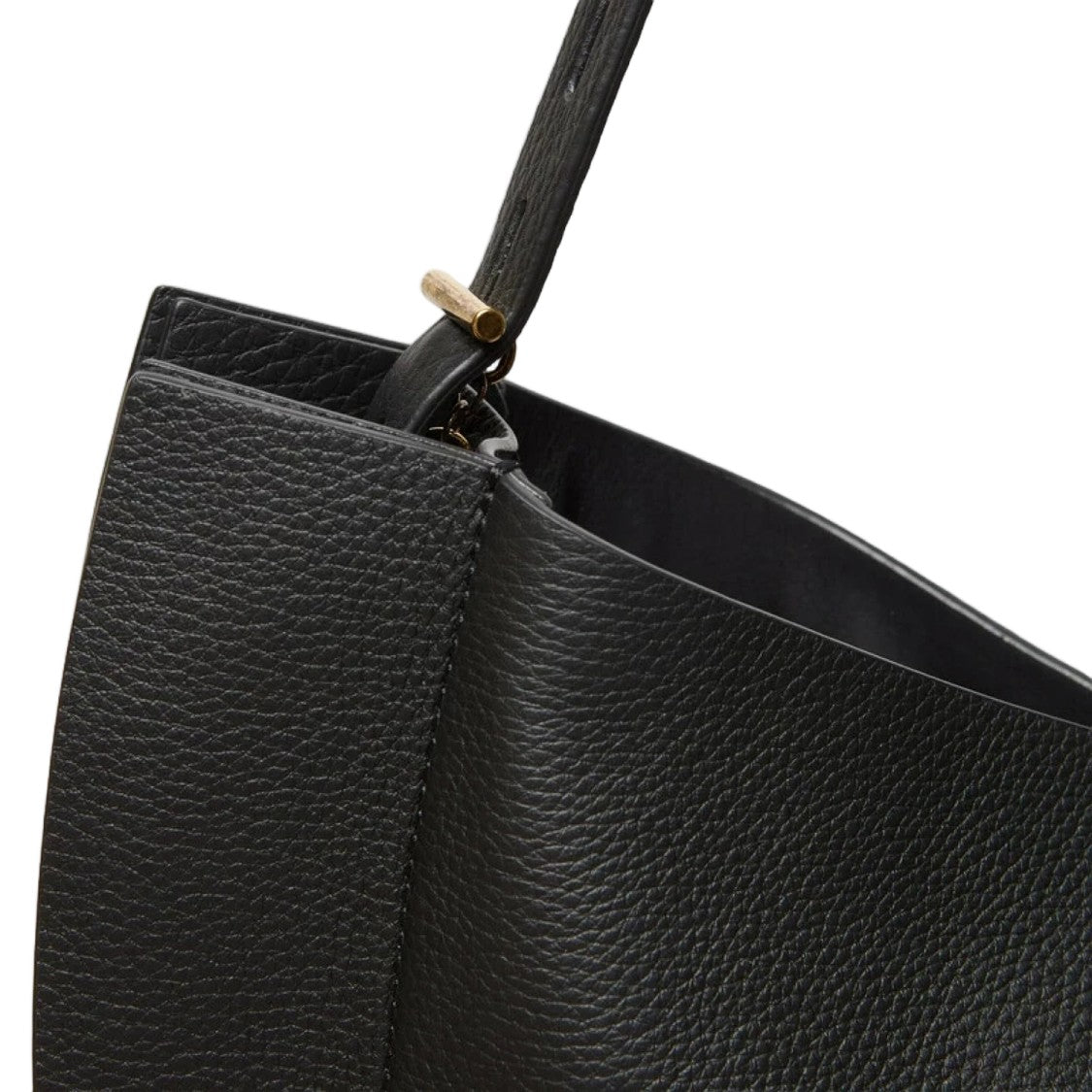 Minobossi Black Liz Textured Leather Bag