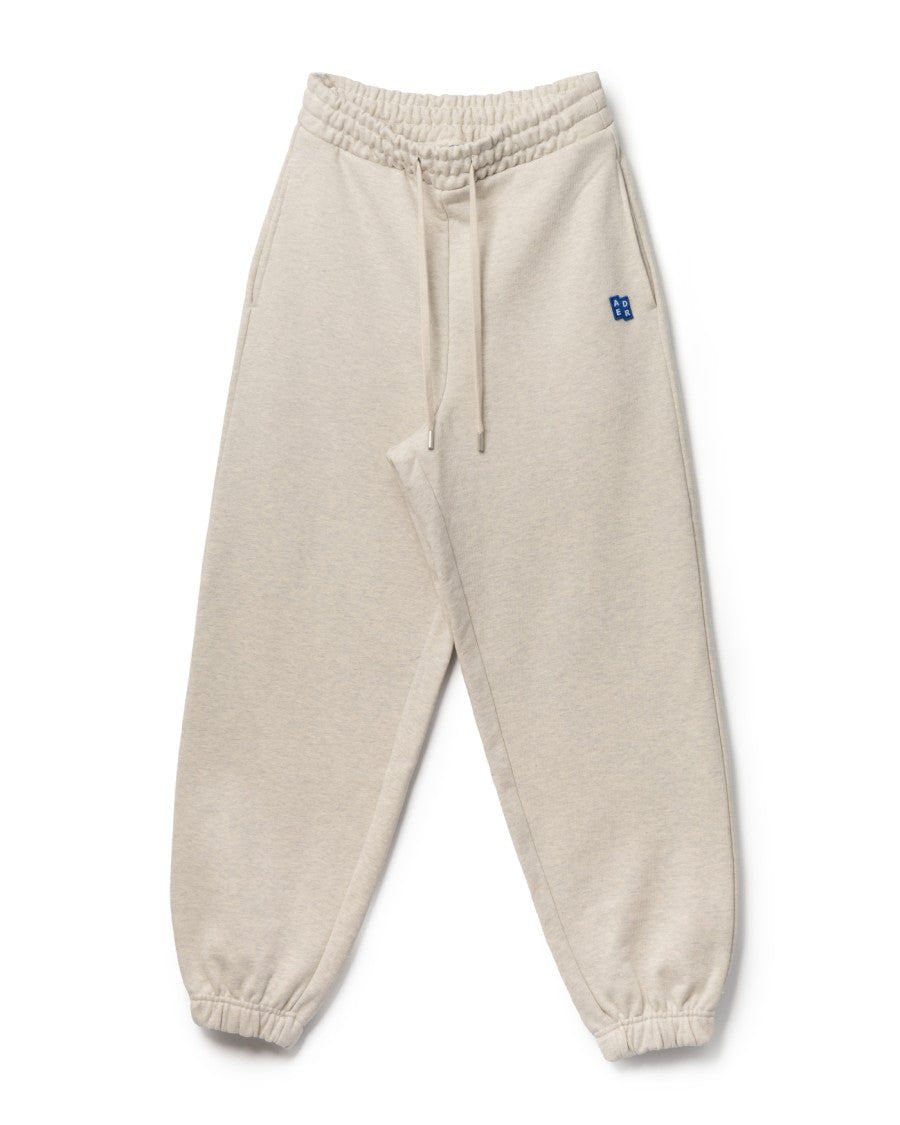Adererror Mid-Rise Oatmeal Trousers With Signature Logo Patch