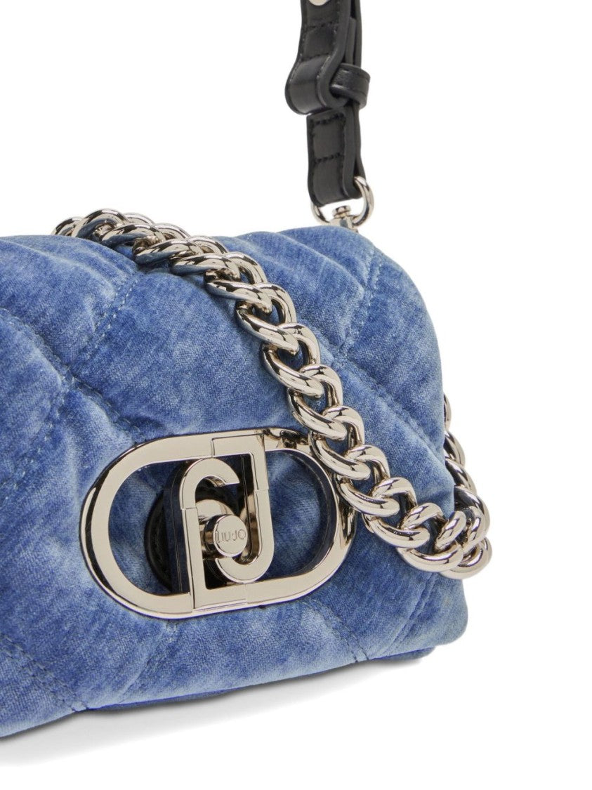 Liu Jo Quilted Shoulder Bag With Metal Logo And Versatile Straps