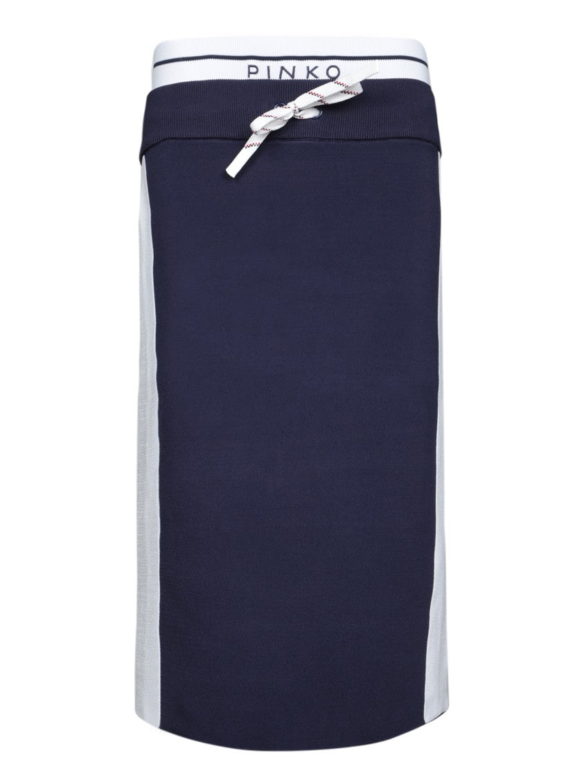 Pinko Sporty Blue Stretch Fabric Skirt