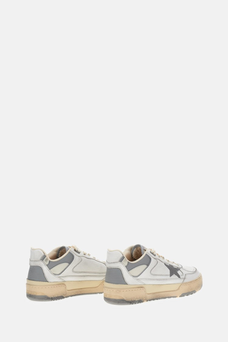 Golden Goose Vintage Leather Sneakers With Iconic Side Star Detail