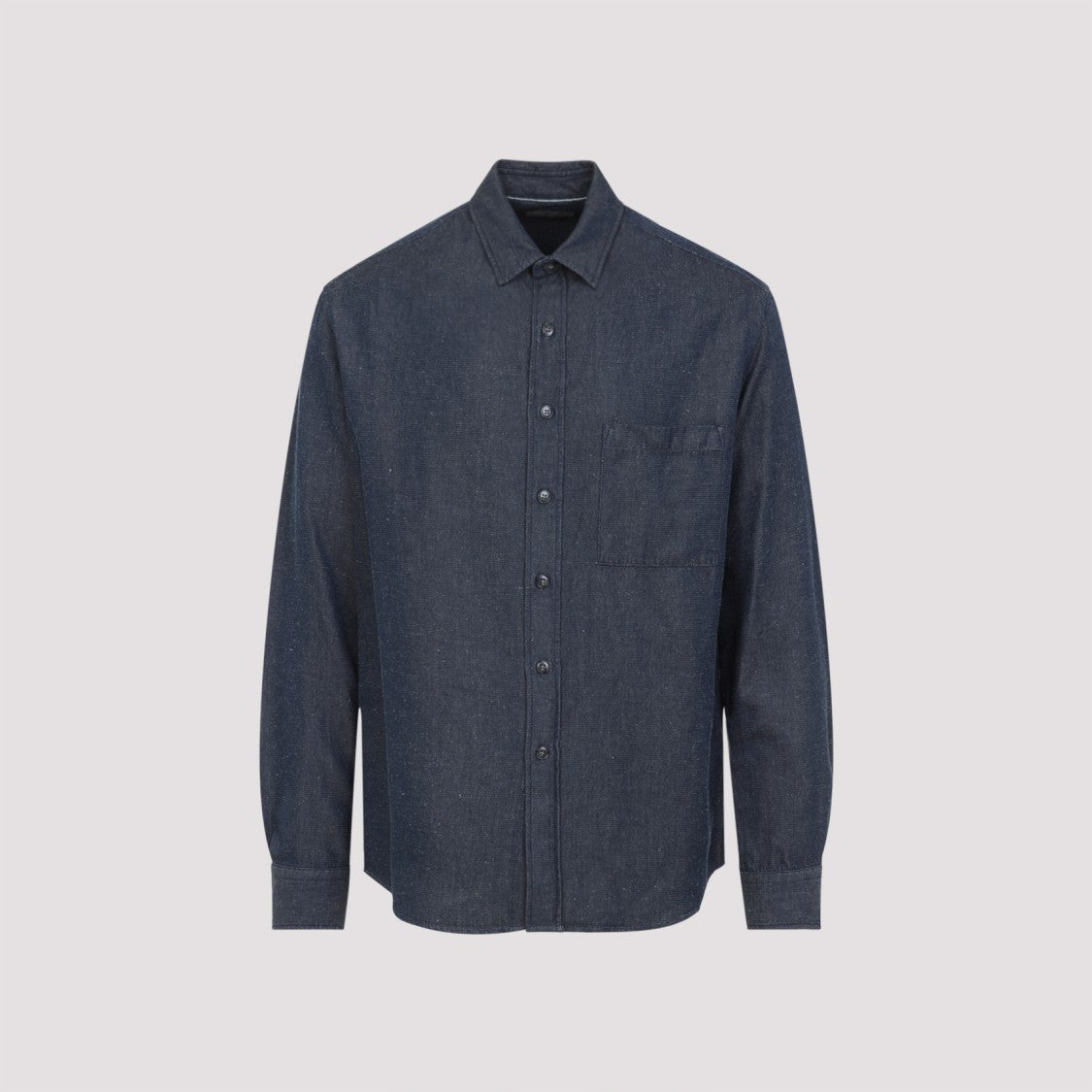 Canali Denim Blue Cotton Denim Shirt