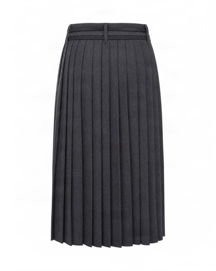 Liu Jo Pleated Belted Midi Skirt