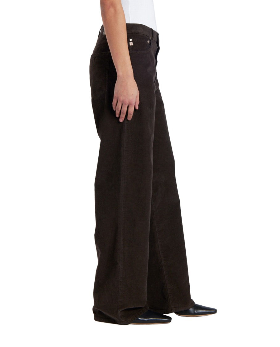 Ag High-Rise Wide Leg Jeans With Five Pockets And Belt Loops