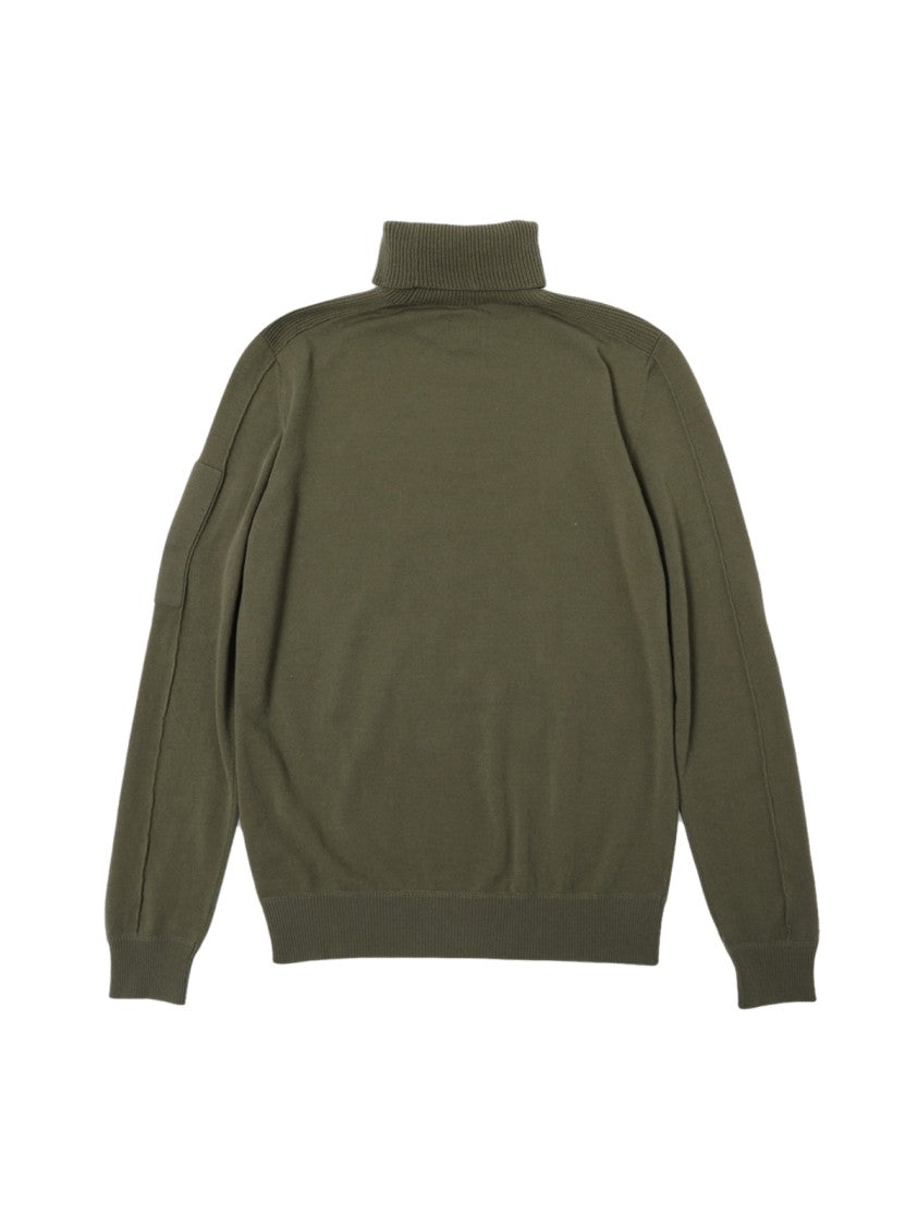 C.P. Company Lens Logo Patch Turtleneck Sweater
