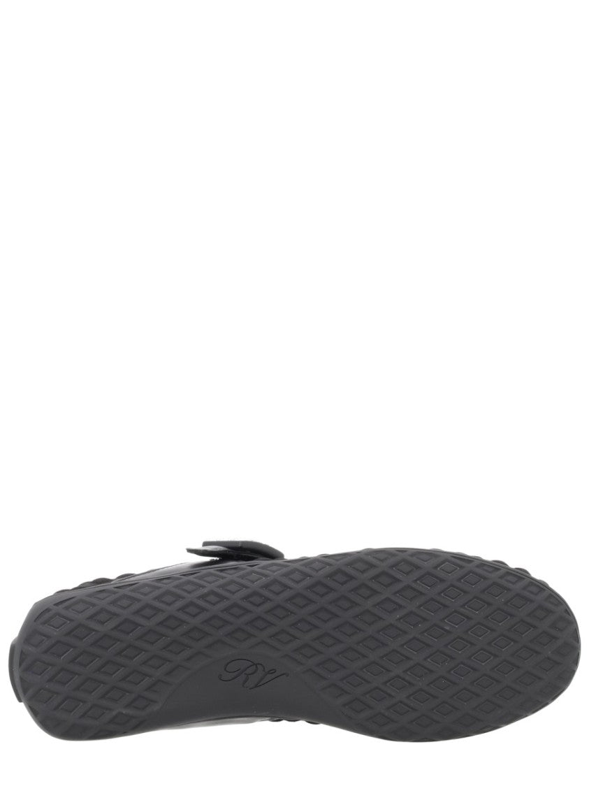 Roger Vivier Viv Low Textured Mesh Buckle Flats